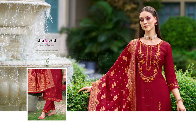 Hasmeena Vol 4 By Lily And Lali Viscose Embroidery Kurti With Bottom Dupatta Orders in India
